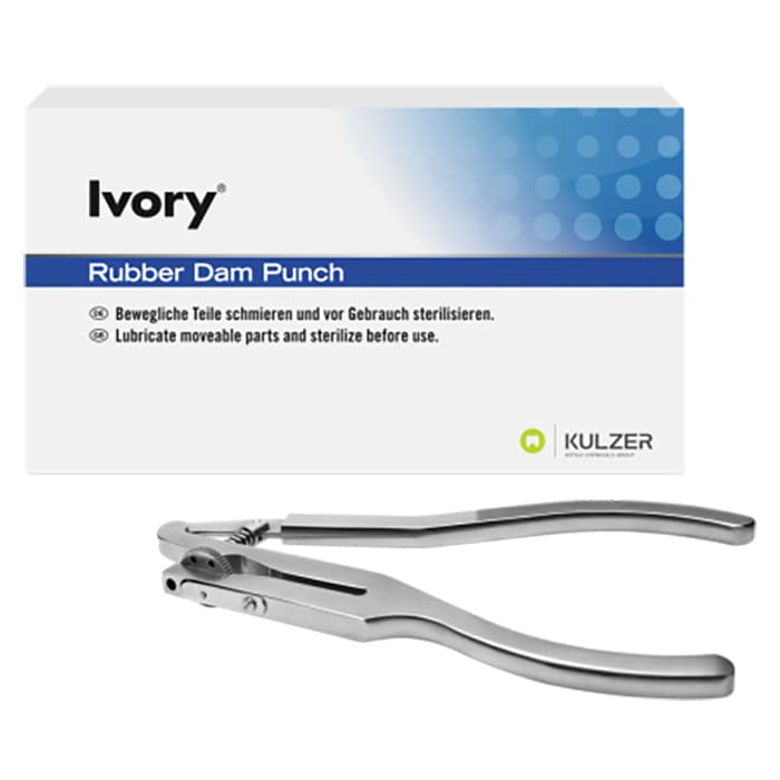 Kulzer Ivory Rubber Dam Punch, Stainless Steel, 6 Hole Sizes, 50057225 thumbnail 13