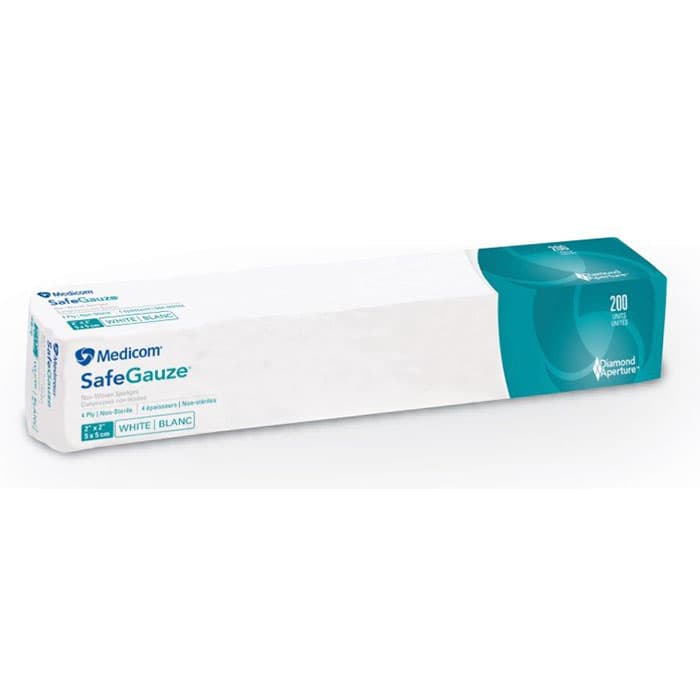 Medicom SafeGauze Premium Non-Woven Sponges with Diamond Aperture, 4" x 4", 4-Ply, Non-Sterile, 2000/Case, 4544 thumbnail 19