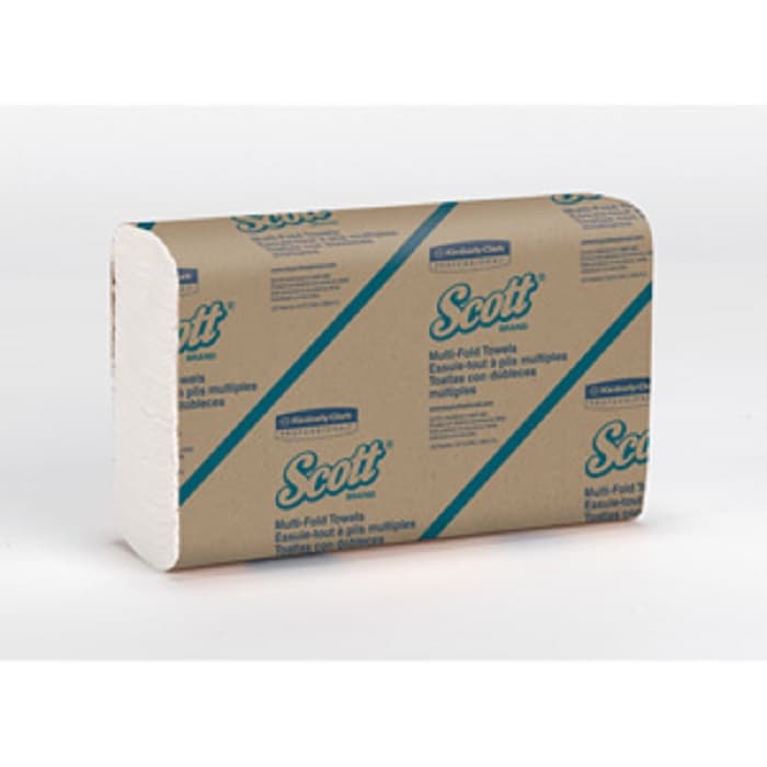 Scott Essential Multi-Fold Paper Towels, 16 Packs of 250, 4000/Case, 01804 - Scott Essential Multi-Fold Towels - Image 1