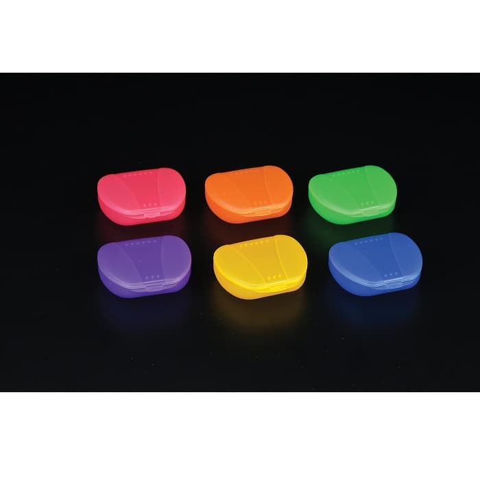Plasdent Translucent Tropical Retainer Boxes, Snap Closure, Vented Lid, 7/8" Deep, Assorted Colors, 12/Box, TC2002-TCA thumbnail 8