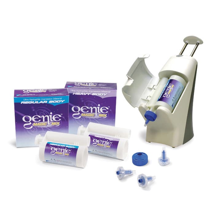 Genie Magic Mix VPS Impression Material, Regular Body, Rapid Set, Berry Flavor, Blue, 380 mL Cartridge with 10 Mixing Tips & Bayonet Ring, 78800 thumbnail 8