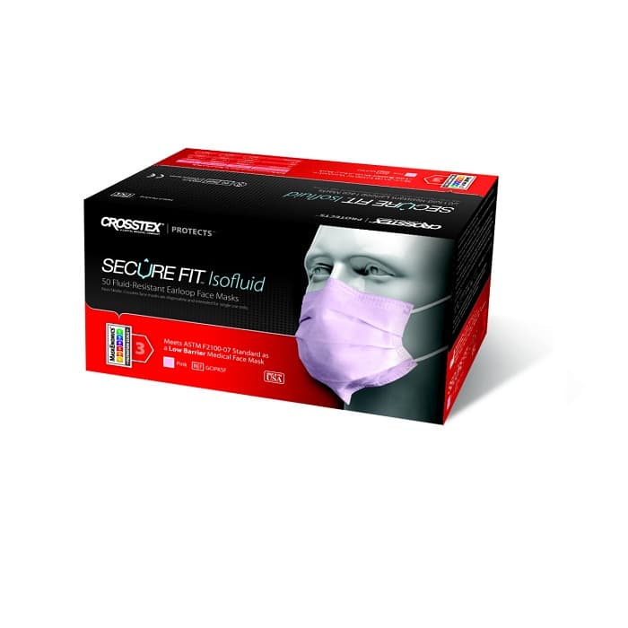 Isofluid SecureFit Earloop Face Mask, ASTM Level 1, Pink, 50/Box, GCIPKSF thumbnail 16