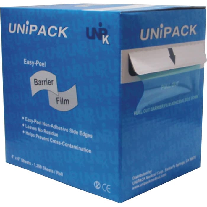 Dukal Barrier Film - Clear, 4" x 6" Perforated Adhesive Sheets, 1200/Box - Barrier Film - Clear - Image 1