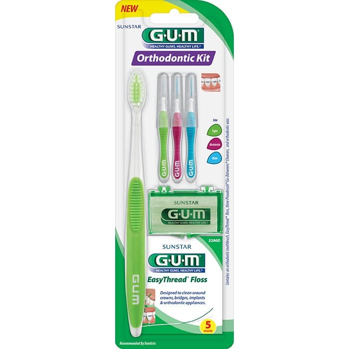 GUM Orthodontic Braces Hygiene Kit, Clear Case, 12 Kits/Pack, 124PQ thumbnail 4