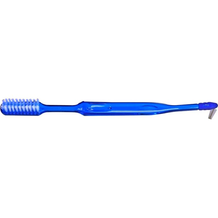 OraLine Inter-Ortho Toothbrush, 38-Tuft V-Trim Orthodontic Head with Interdental Brush, Assorted, Individually Wrapped, 72/Box - Inter-Ortho Toothbrush - Assorted - Image 1