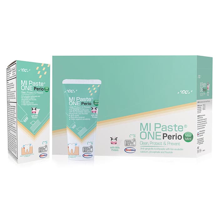 GC America MI Paste ONE Perio Anti-Gingivitis Remineralizing Toothpaste, Mild Mint, 42 g Tube, 10/Box, 437300 thumbnail 13