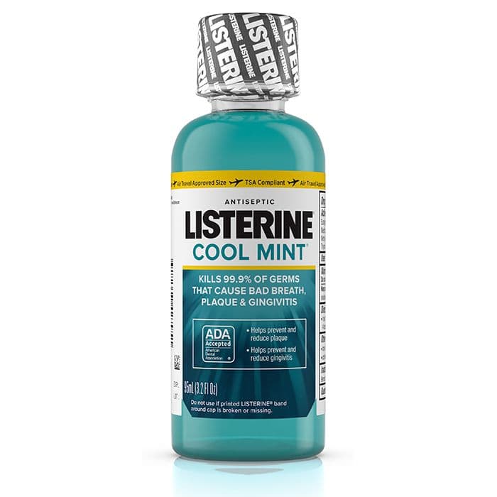 Listerine Cool Mint Antiseptic Mouthwash, 3.2 oz (95 ml), 24/Case, 42795 thumbnail 3