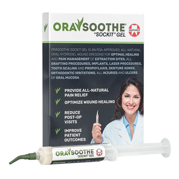 Septodont ORASOOTHE Sockit Gel Oral Hydrogel Wound Dressing, 10 g Syringe, 25/Pk, 01S0610 thumbnail 9