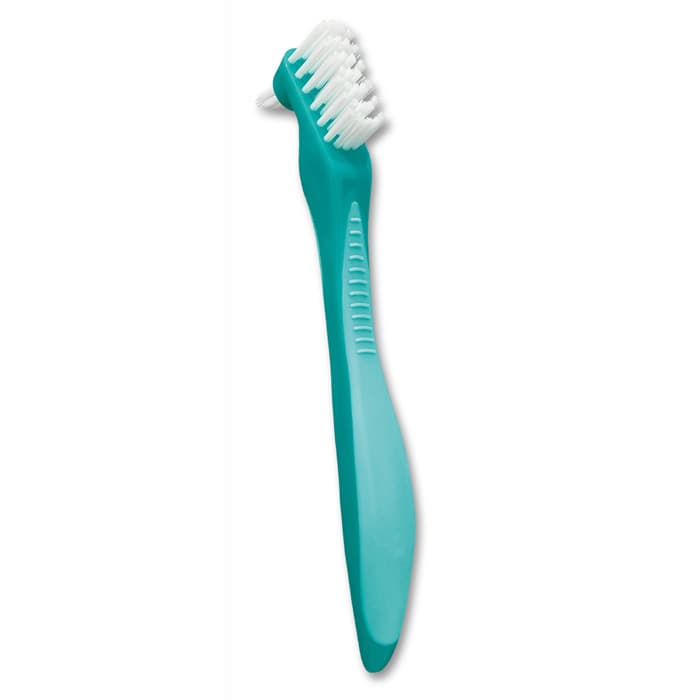 GUM Denture Brush, Dual-Head, Firm Bristles, Assorted Colors, 12/Box, 201RYBP thumbnail 10