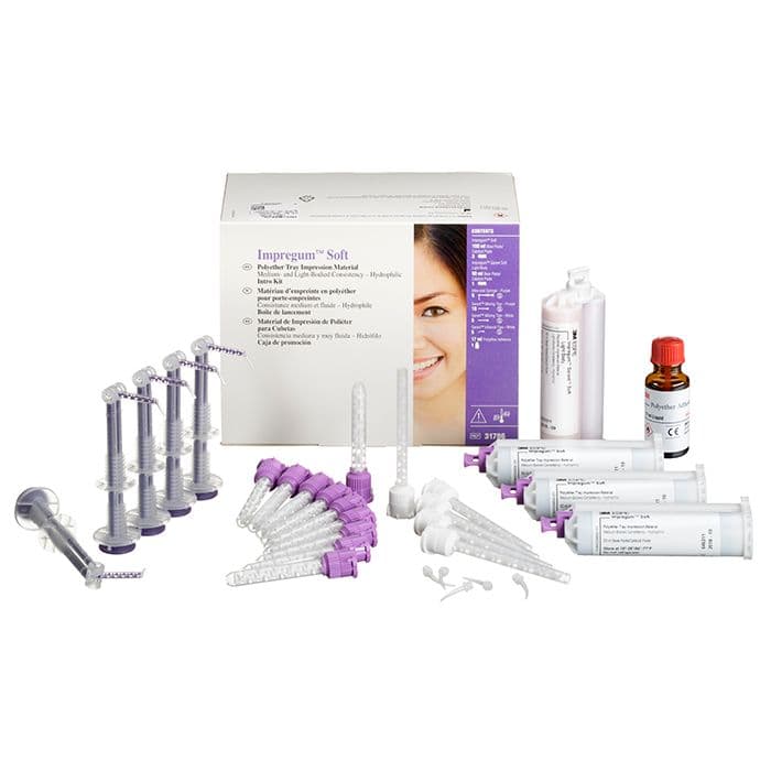 3M Impregum Garant Soft Polyether Tray Impression Material Refill, Medium Body, Purple, 4 x 50 mL Cartridges with 10 Mixing Tips, 31785 thumbnail 15