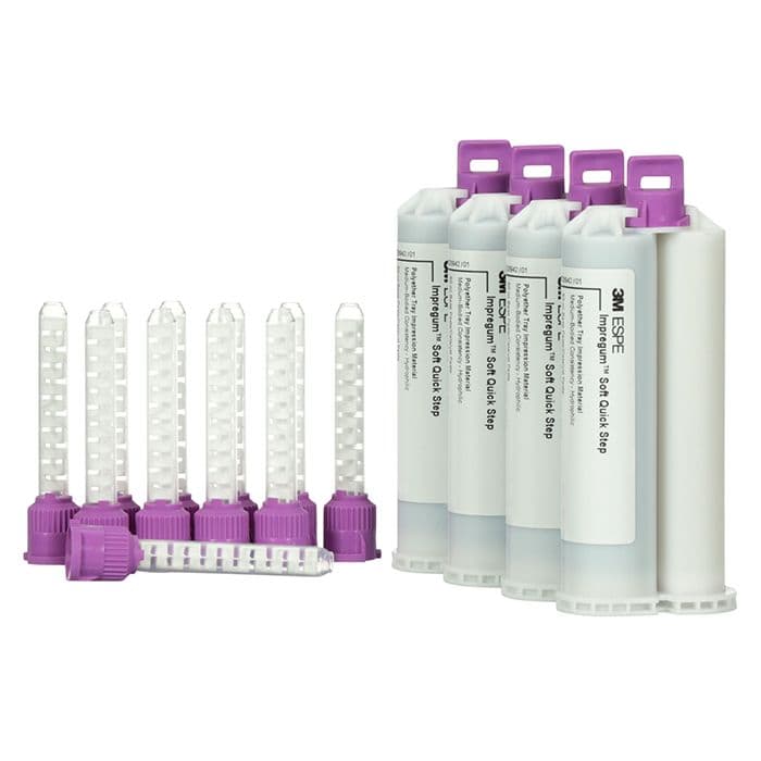 3M Impregum Garant Soft Quick Step Polyether Impression Material, Tray Refill, Medium Body, Purple, 4 x 50 mL Cartridges with 10 Mixing Tips, 31788 thumbnail 19