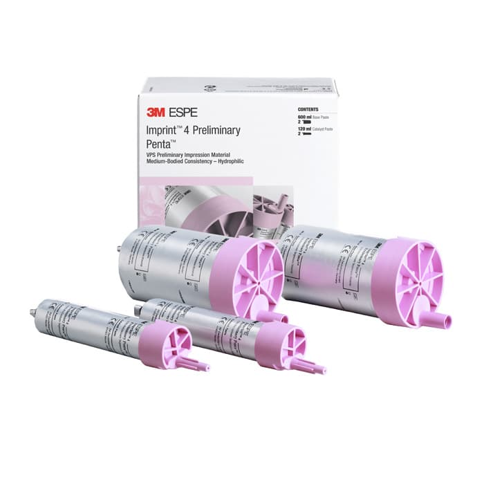 3M Imprint 4 Preliminary Penta Super Quick VPS Impression Material Refill, Pink, 2 x 300 mL Base Paste + 2 x 60 mL Catalyst, 71522 thumbnail 19