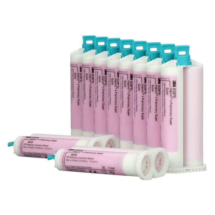 3M Imprint 4 Preliminary VPS Impression Material, Regular Set, Bulk Pack, 50 mL Cartridges, Pink, 30/Pk, 71548 thumbnail 16