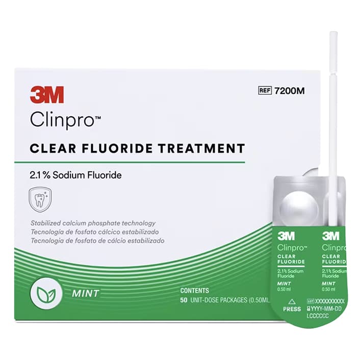 3M Clinpro Clear Fluoride Treatment, 2.1% Sodium Fluoride, Mint, 0.5 mL Unit Dose, 100/Pk, 7210M thumbnail 15