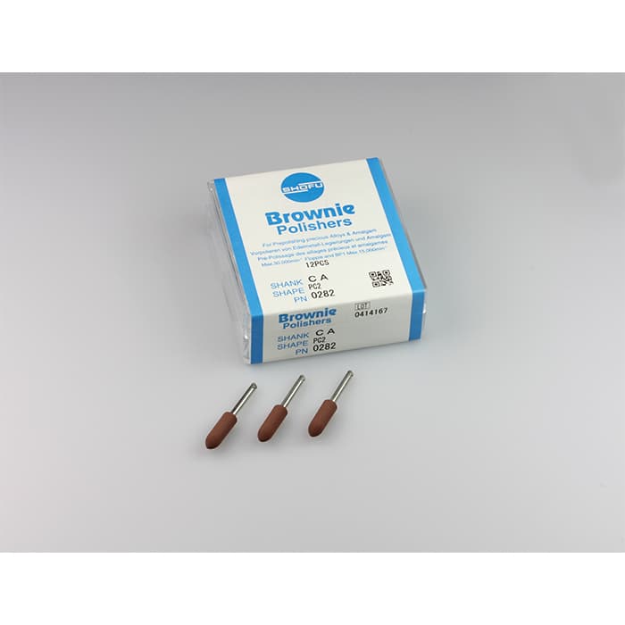 Shofu Brownie Pre-Polishing FG Mini-Point Polishers, #030, Brown, 12/Pk, 0413 thumbnail 24