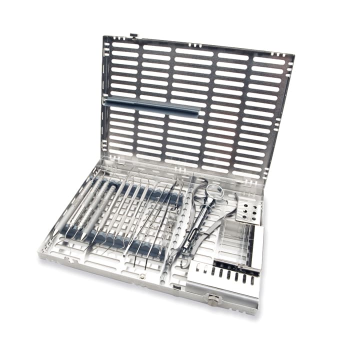 Hu-Friedy IMS Signature Series Large Instrument Cassette, 12-Instrument Capacity with Accessory Area, 8" x 11" x 1.25", Gray, IM4121 thumbnail 8