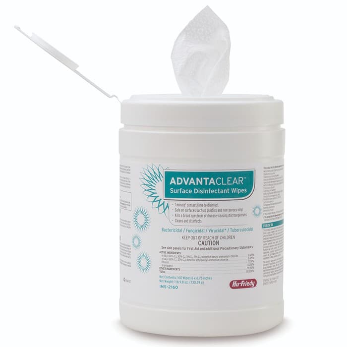 AdvantaClear Surface Disinfectant Wipes, 6" x 6.75", 160 Wipes/Canister, IMS-2160 thumbnail 20