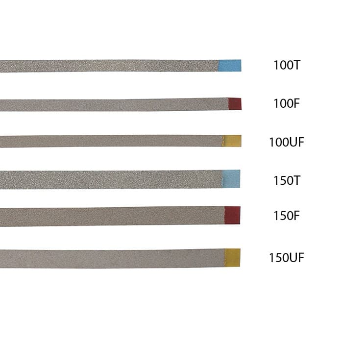 Two Striper (Compo-Strip) Diamond Finishing Strips, 150UF, 3.75 mm, Yellow, 20 Micron Ultra-Finishing, 6/Pk, 2013117 thumbnail 18