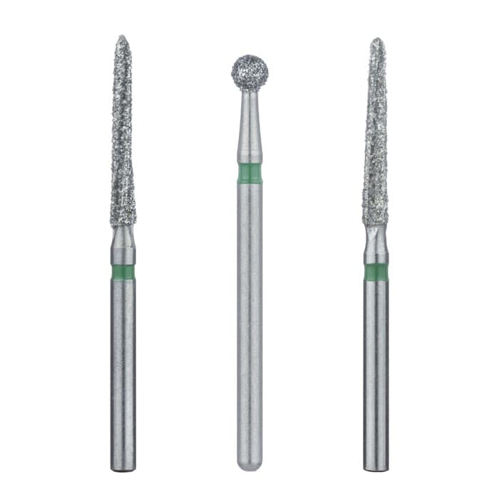 Meisinger 801G-023-SU FG Surgical Diamond Bur, Round, Coarse (Green), 2.3 mm, Multi-Use, 5/Pack thumbnail 10