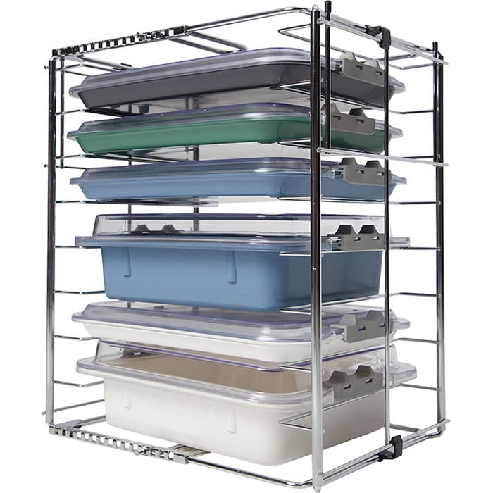 Zirc Multi-Mod Rack, 8-Place, Chrome-Plated Metal, Adjustable, 21Z410 thumbnail 15