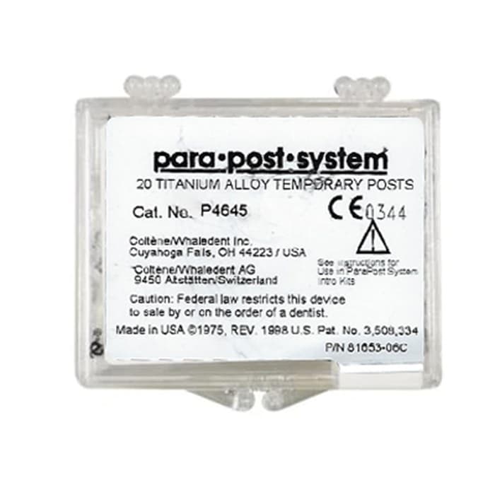 ParaPost Titanium Temporary Posts, Size 6, 1.50mm (.060"), Black, 20/Pk, P46-6 thumbnail 7