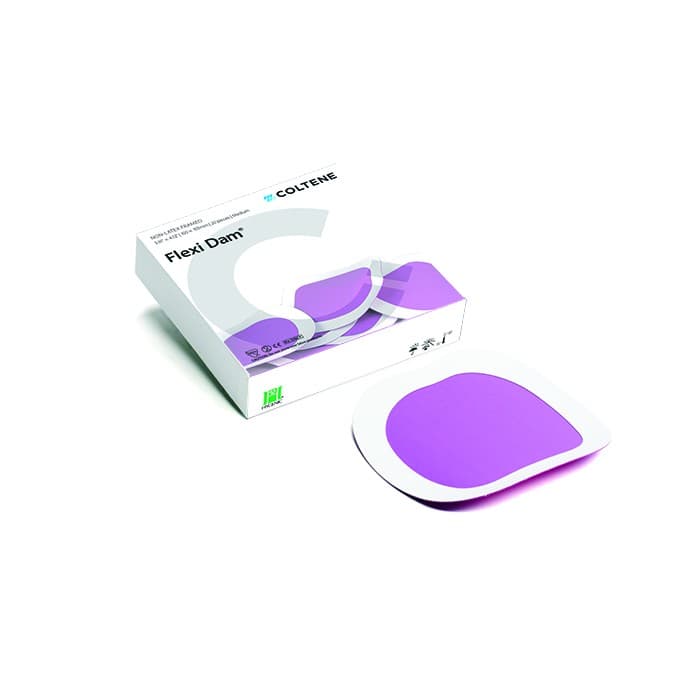 Hygenic Framed Non-Latex Flexi Dam, Medium, Purple, 3.91" x 4.12" (100 x 105 mm), 20/Box, H00750 thumbnail 20