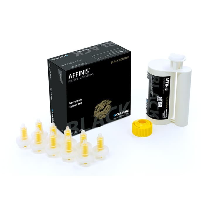 AFFINIS Black Edition System 360 Heavy Body Impression Material Starter Kit, 380 ml Cartridge, with Fixation Ring and 10 Mixing Tips thumbnail 3