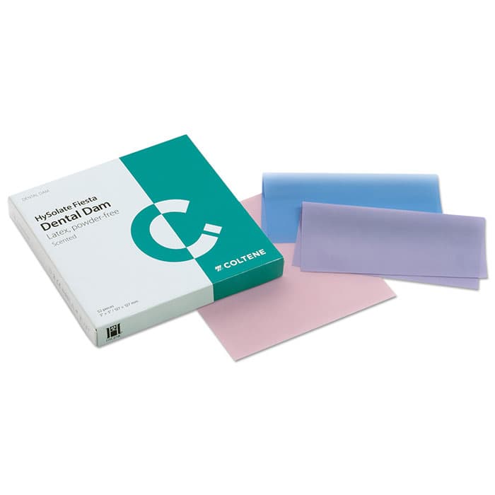 HySolate Fiesta Latex Dental Dam, Assorted Colors, Thin, 6" x 6", Fruit Scented, 36/Pk, 60034433 thumbnail 11