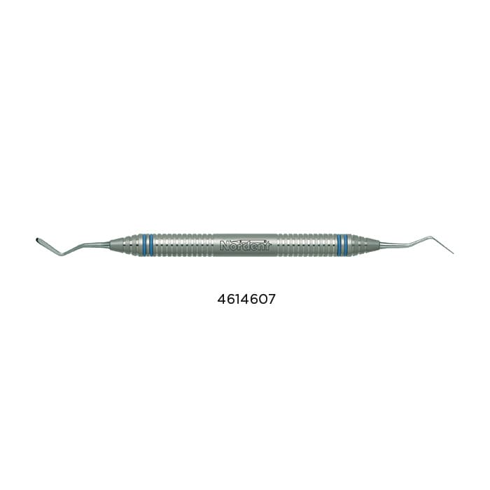 Nordent Composite Placement Instrument, Double End, Double Paddle #7T, Titanium Nitride Coated, DuraLite ColorRings Handle, Stainless Steel thumbnail 6