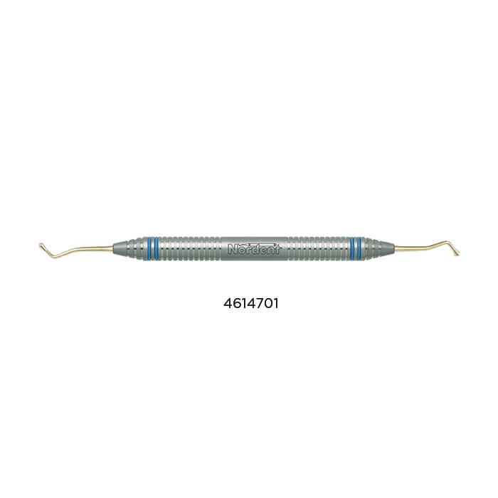 Nordent Titanium-Nitride Composite Placement Instrument, Double Offset Paddle Greg #4-5, Medium Round Handle, RPFIG4-5T thumbnail 2
