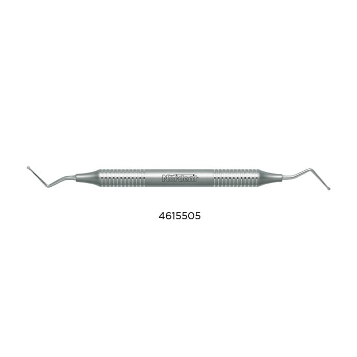 Nordent Endodontic Excavator, Double-Ended, Long Shank Spoon #33L, Medium Round Handle, Stainless Steel, REC33L thumbnail 3