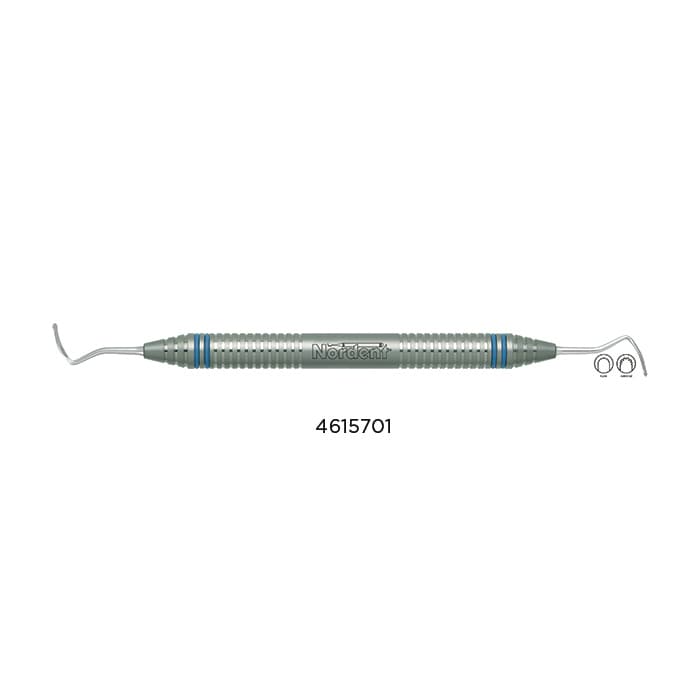 Nordent Gingival Cord Packer, Double-Ended, Serrated #213, Anatomical 45° Offset Blades, Medium Round Handle, RGPNS213 thumbnail 3