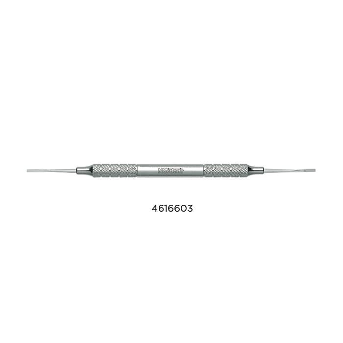 Nordent Wedelstadt Chisel, Double-Ended, #1-2 (20-15-3), DuraLite Round Handle, Stainless Steel, Each - Wedelstadt Chisel DE DuraLite - Image 1