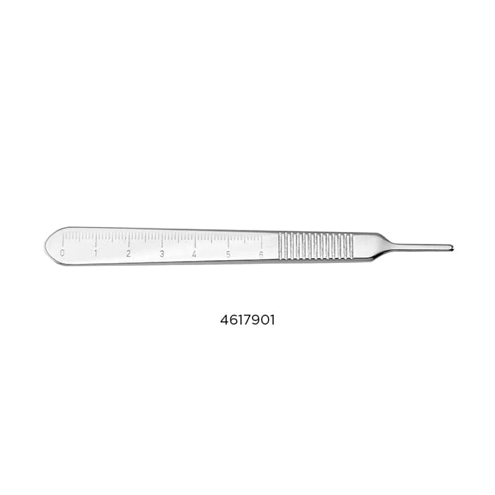 Nordent Scalpel Blade Handle, Flat #3, Single End, with Metric Ruler, 5" (125 mm), Stainless Steel thumbnail 5