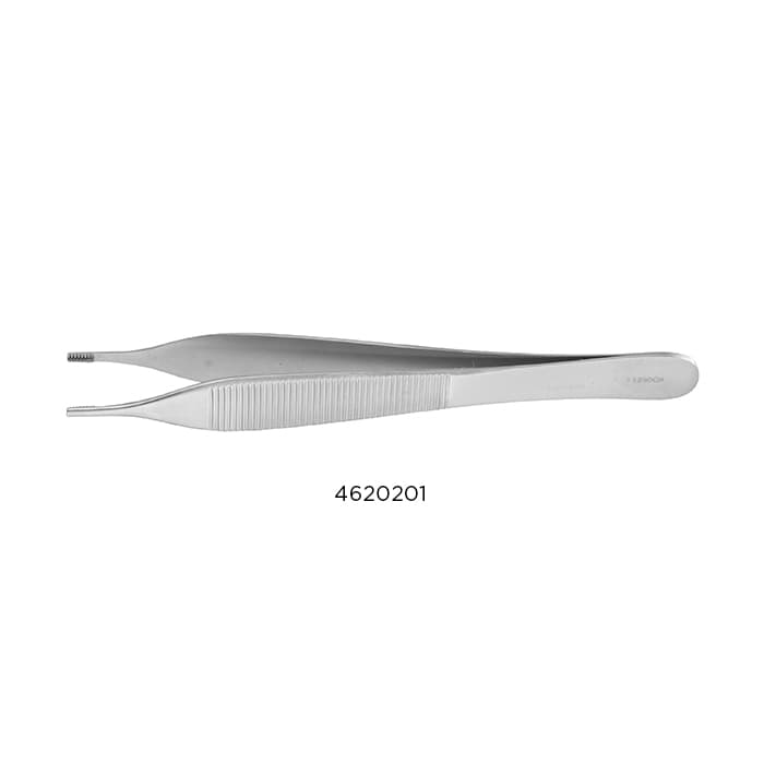 Nordent Adson Tissue Forceps, Rat Tooth 1 x 2, Straight, #108, 125 mm, Stainless Steel, FT108 thumbnail 8