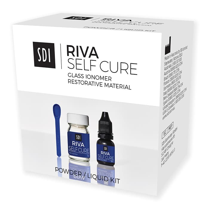 SDI Riva Self Cure Glass Ionomer Restorative Powder/Liquid Kit, Shade A1, Regular Set, 15g Powder + 6.9mL Liquid, 8610501 thumbnail 10