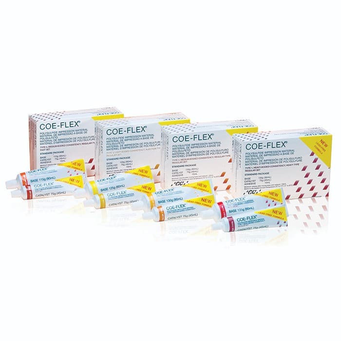 GC America COE-FLEX Lead-Free Polysulfide Rubber Base Impression Material, Injection Type (Light Body), Regular Set, Base Only, 90 mL Tube, 131203 thumbnail 10