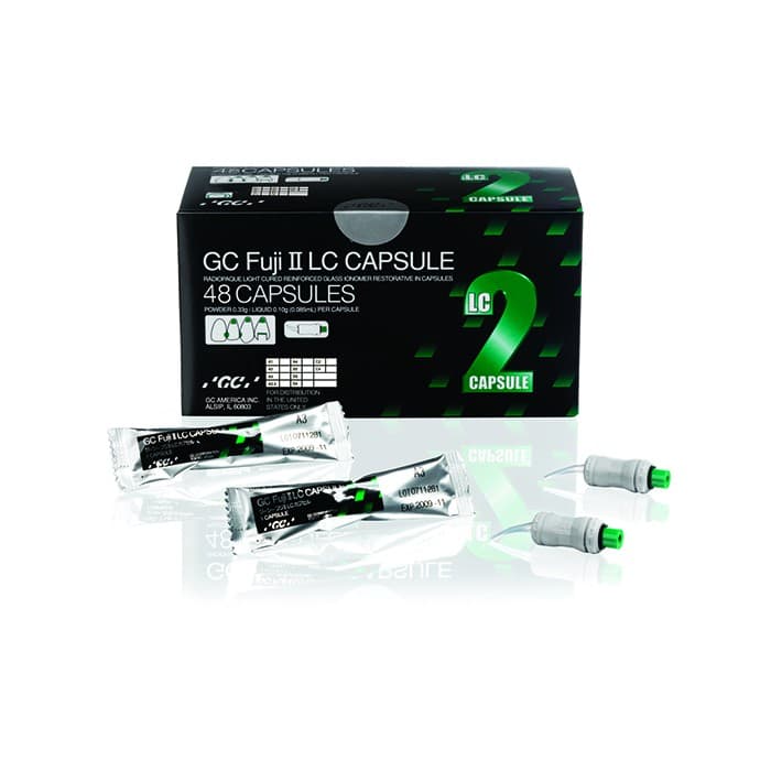 GC Fuji II LC Light-Cured Resin-Reinforced Glass Ionomer Restorative Capsules, Shade A1 (Pedo), 0.1 mL, 48/Box, 425001 thumbnail 25