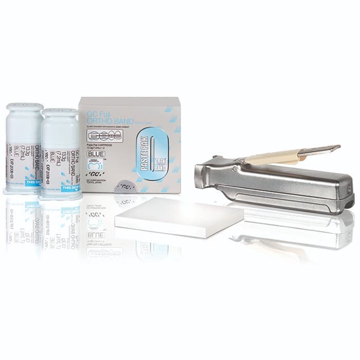 GC Fuji ORTHO BAND Paste Pak Refill, Blue Resin-Modified Glass Ionomer Orthodontic Band Cement, 2 x 13.3 g (7.2 ml) Cartridges & Mixing Pad, 001888 thumbnail 26