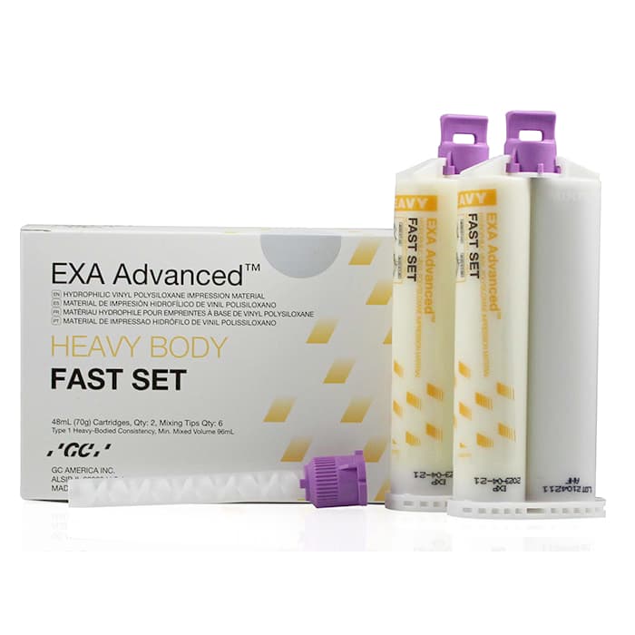 GC America EXA Advanced VPS Heavy Body Fast Set Impression Material, 48 mL Cartridges, Yellow, Value Pack 8/Pk, 138110 thumbnail 14