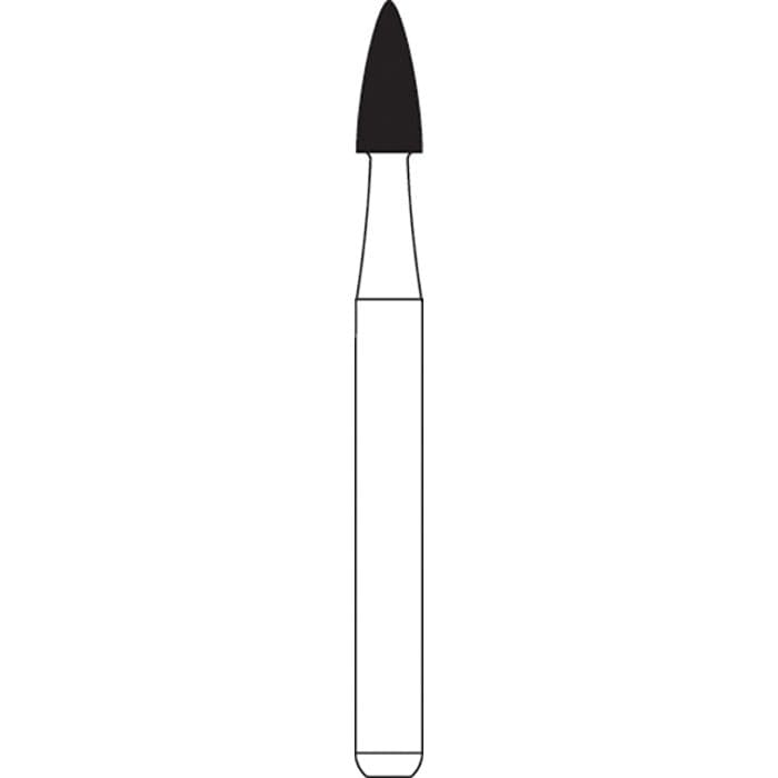 NTI Diamond Bur, FG, Pointed Football, #368, 2.3 mm, Fine, Red, 5/Pk, F368-023 thumbnail 16