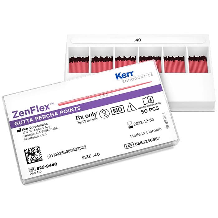 ZenFlex Gutta Percha Points, Assorted Sizes #20-45, .06 Taper, 30mm, ISO Color-Coded, 60/Pack, 825-9600 thumbnail 14