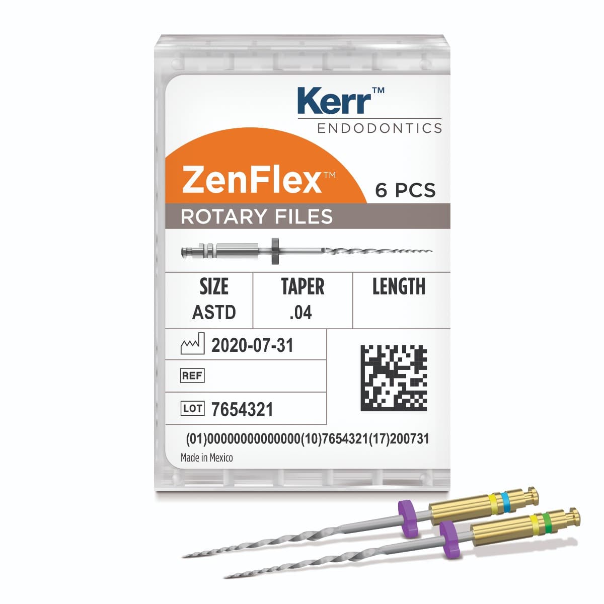 ZenFlex NiTi Rotary Shaping Files, .25/.04, 25mm, Non-Cutting Tip, 6/Pk, 818-1252 thumbnail 14