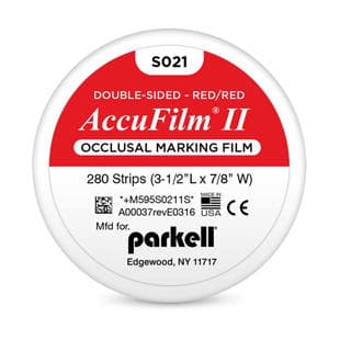 AccuFilm II Double-Sided Articulating Film, Red/Red, Pre-Cut Strips, 3-1/2" x 7/8", 21 Microns, 280/Pkg, S021 thumbnail 19