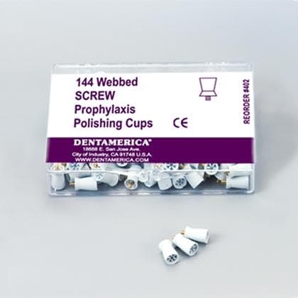 Dentamerica Disposable Prophy Cups, Screw-On, 6-Webbed, Medium-Soft, White, 144/Pk, #402 thumbnail 17
