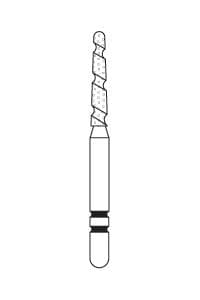 Two Striper TS2000 Diamond Bur, FG, Round-End Taper, #2003.8, Coarse, Green, 1.4 mm Major/0.9 mm Minor, 8 mm Length, 5/Pk, 2000038 thumbnail 18