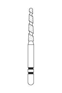Two Striper TS2000 Diamond Bur, FG, Round-End Taper, #2003.9, Coarse, Green, 1.4 mm Major/0.9 mm Minor, 5/Pk, 2000039 thumbnail 14