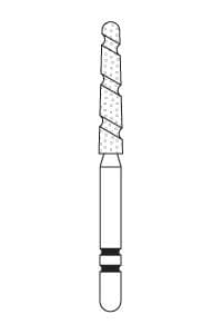 Two Striper TS2000 Diamond Bur, FG, Round End Taper, #2005.10, Coarse, Green, 1.8 mm Major/1.3 mm Minor Diameter, 10 mm Length, 5/Pk, 2000060 thumbnail 18