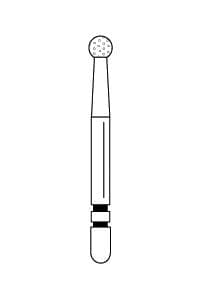 Two Striper Operative Diamond Bur, FG, Round #6, Medium Grit, Blue Ring, 1.3 mm Length, 1.9 mm Diameter, 5/Pk, 2013211 thumbnail 14