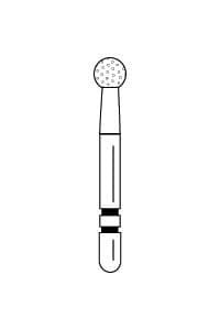 Two Striper Diamond Bur, FG, Round, #135, Fine, Red, 2.6 mm, 5/Pk, 2015017 thumbnail 17